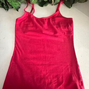 Red Adjustable Strap Tank Top Small By Anchor Blue 95% Cotton 5% Spandex
